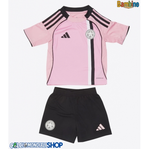 Maglie da calcio Leicester City Terza Maglia Bambino 2025-26 Manica Corta + Pantaloni corti)